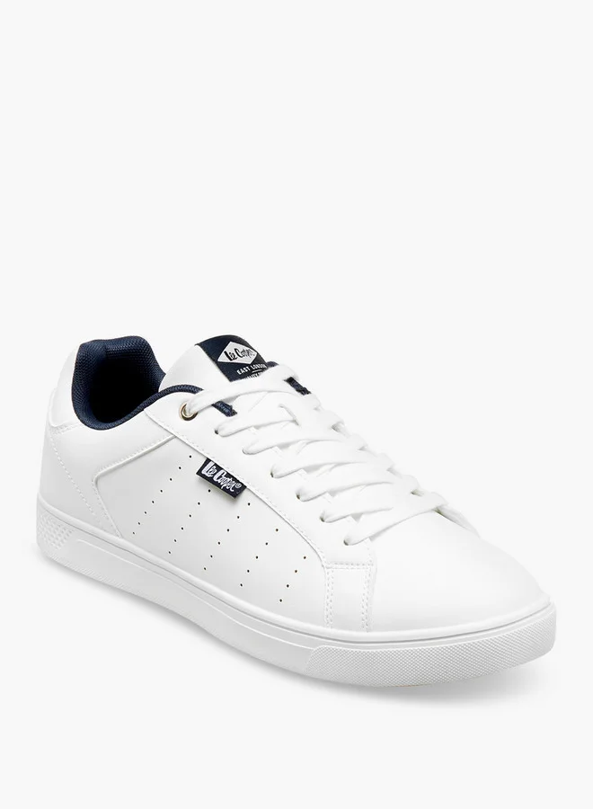 Lee Cooper Men's Perforated Sneakers with Lace-Up Closure