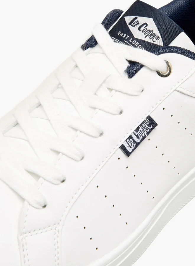Lee Cooper Men's Perforated Sneakers with Lace-Up Closure