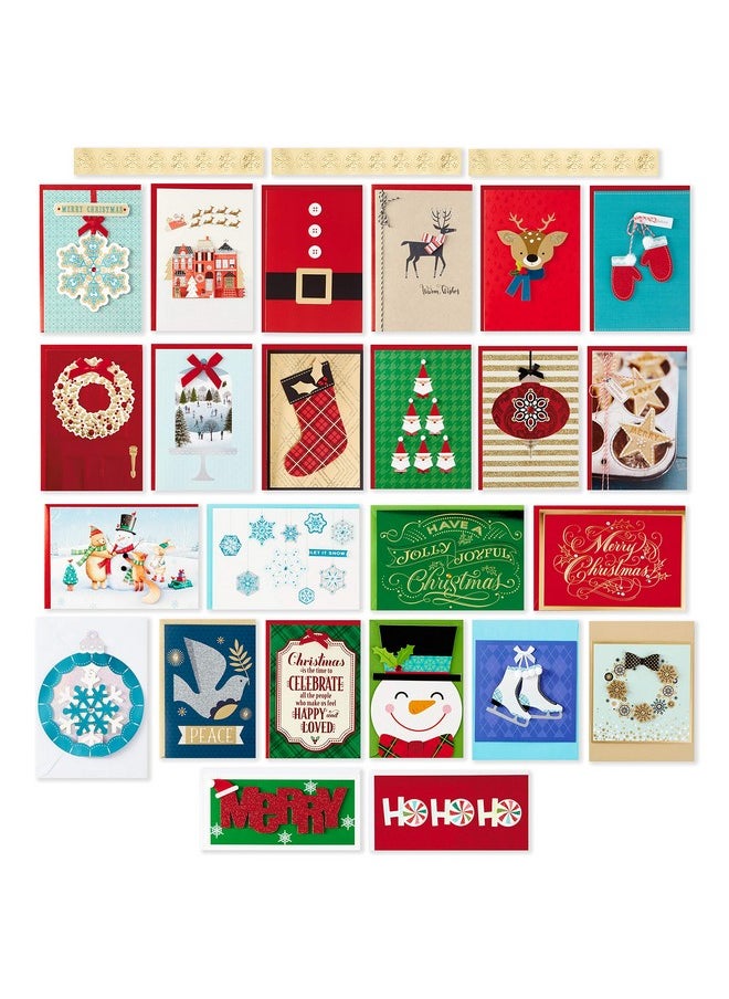 Hallmark Hallmark Assorted Handmade Boxed Christmas Cards (Set of 24 Premium Holiday Greeting Cards and Envelopes)  - Image 2