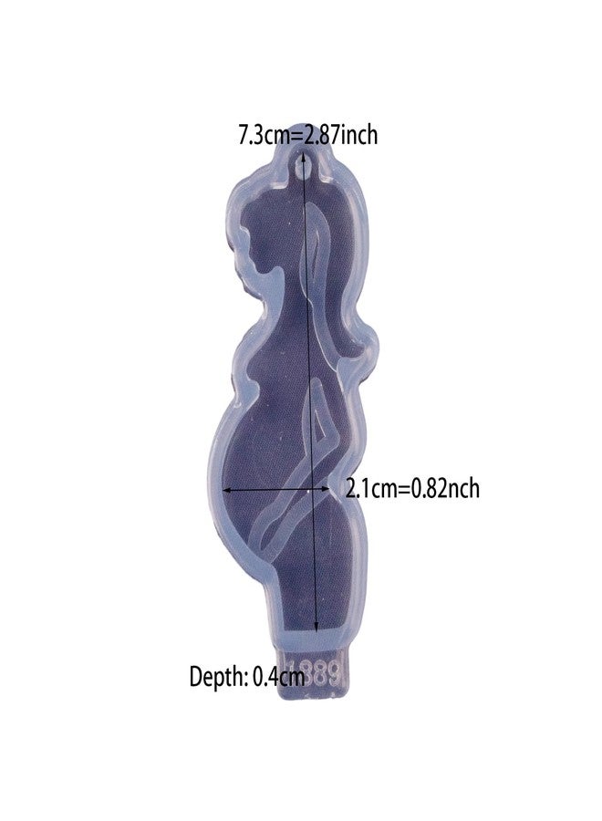 Angel Wings Cute Mother and Baby Style Silicone Mold Pregnant Lady Shape Mold for DIY Key Chain, Charms, Pendant, Chocolate Mold Candy Mold Cake Decoration - Image 2