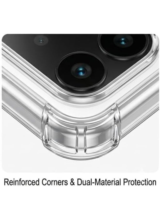 Crystal clear case for Realme 16, anti-yellowing, with built-in camera protection and reinforced corners for shock resistance. Flexible TPU cover that is scratch and fingerprint resistant. High-quality, transparent Realme 16 5G case. - Image 2