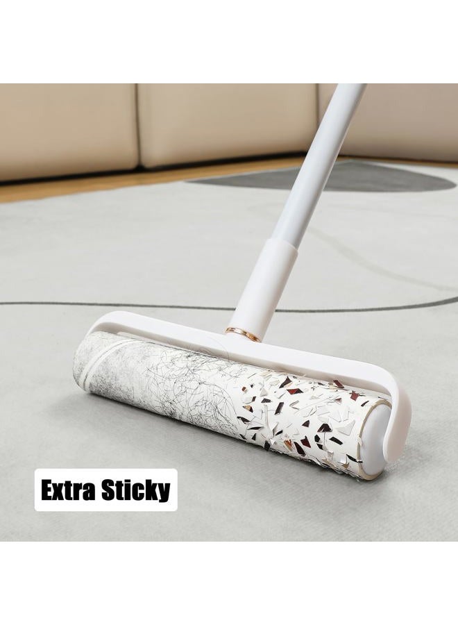 MINGRACE 6 Pack 9.45 inch Lint Roller Refill Extra Sticky 9.4-9.5 inch Wide Large Lint Roller Refills for Floor Pet Hair Remover Replacement Refills Total 360 Sheets (6 Sticky Rolls) - Image 3
