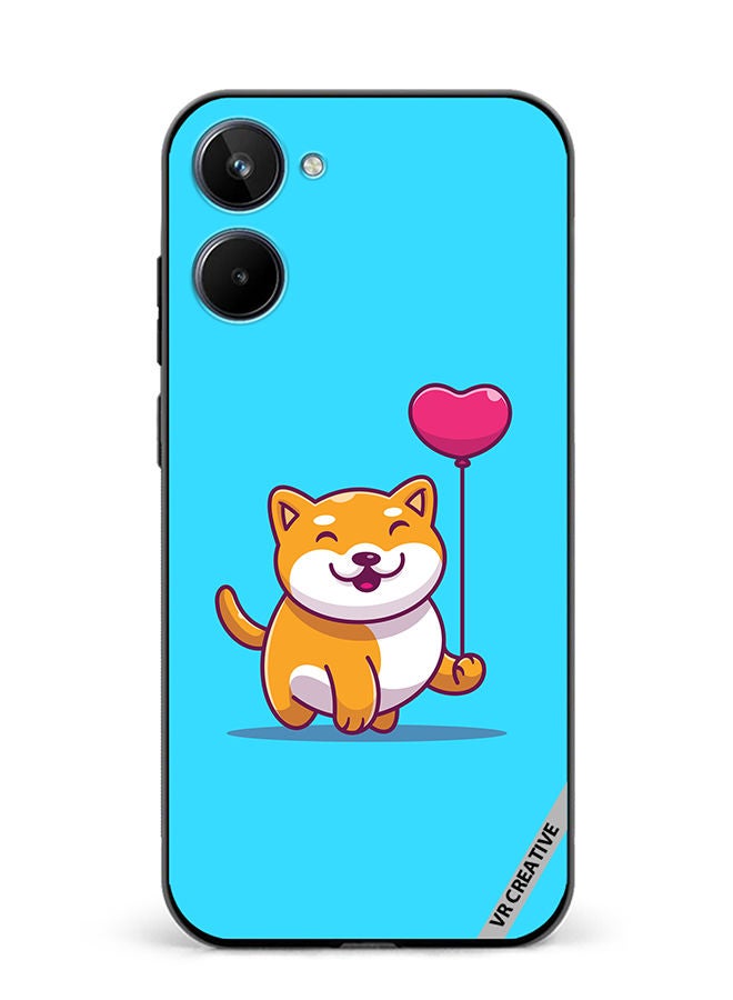 VR CREATIVE Protective Case Cover For Realme 10 Cute Dog Design Multicolour - Image 1