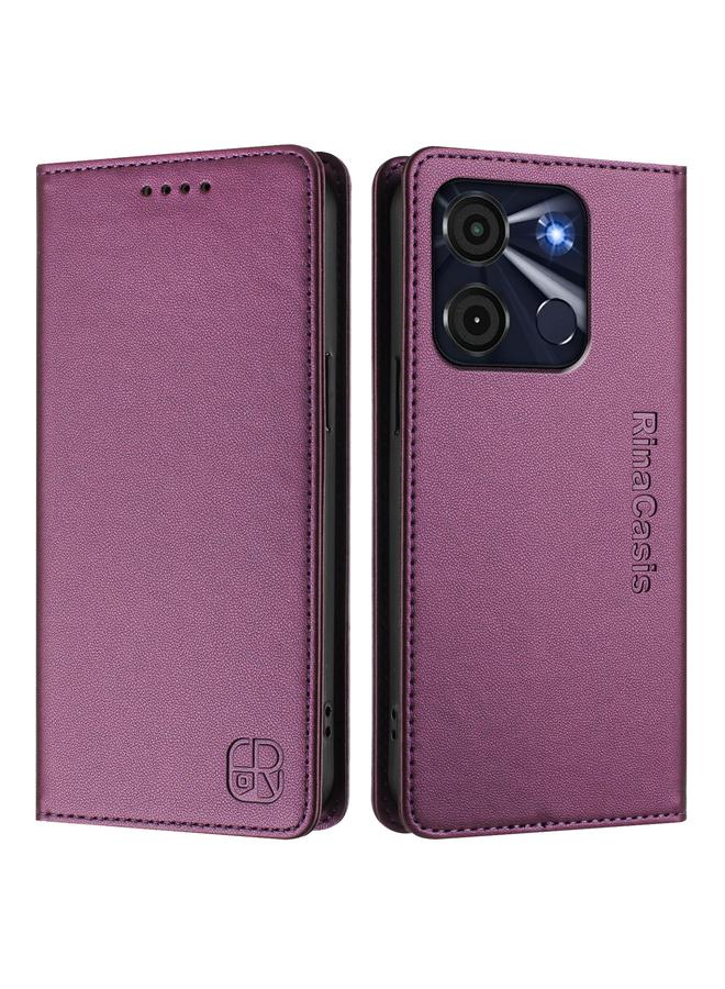 اس-توب جراب لهاتف itel A60 / 60s RC01 جراب هاتف جلدي مزدوج الطي مزود بخاصية الشفط المغناطيسي بتقنية RFID - Image 2