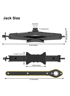 ZLH HITY Scissor Jack for Car - 3 Ton (6609 lbs) Car Jack Kit with Saving Effort Ratchet Design,Portable Car Tire Jack for Auto/SUV/MPV  - Image 5