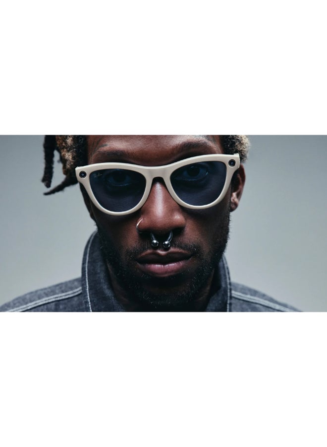 ميتا راي بان ميتا سكايلي (الجيل 2) إطار رمادي شاحب لامع عدسات شفافة/زفير انتقالات رمادي شاحب لامع - Image 3