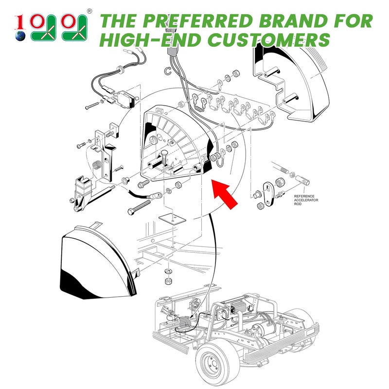 10L0L Golf Cart V-Glide Wiper Switch Assembly Fits Club Car DS 48 Volt G/E (2000-2004) 101932001 - Image 2