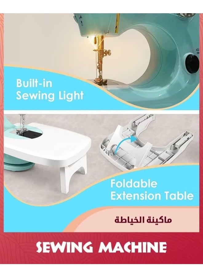 آلة خياطة صغيرة,آلة خياطة كهربائية مع مجلس التوسع,خياطة سريعة مناسبة للسفر DIY المنزل - Image 3