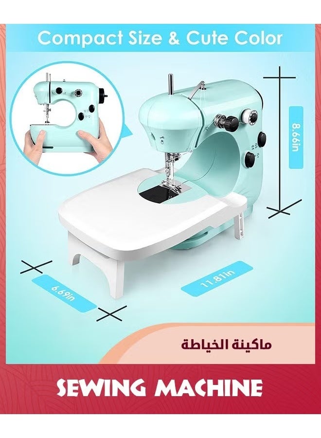 آلة خياطة صغيرة,آلة خياطة كهربائية مع مجلس التوسع,خياطة سريعة مناسبة للسفر DIY المنزل - Image 2