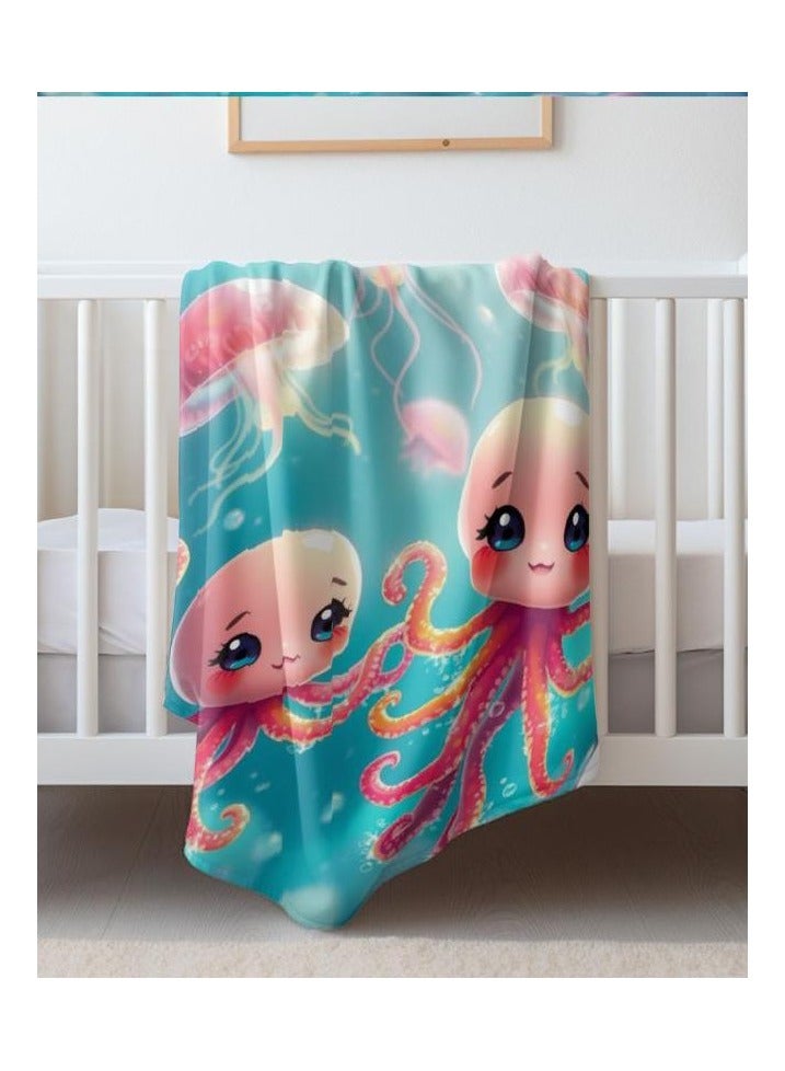 عام بطانية رقيقة من الفانيلا الكرتونية للأطفال والرضع (دافئة ومريحة، ومناسبة للنوم والألعاب) 70 سم * 100 سم - 1128 - Image 3