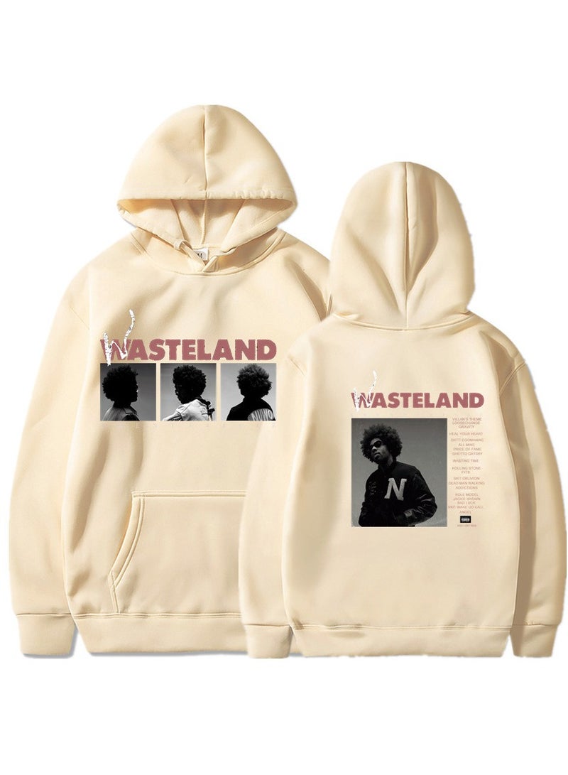 Wasteland Rock Graphic Fleece Hoodie – Unisex Outdoor Running & Sports Pullover  - Image 1