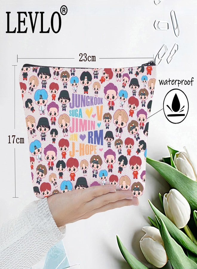 LEVLO Korean Group Army Cosmetic Bag Army Members Fans Gift Army Members Name Makeup Zipper Pouch Bag (Army RM Bag) - Image 2