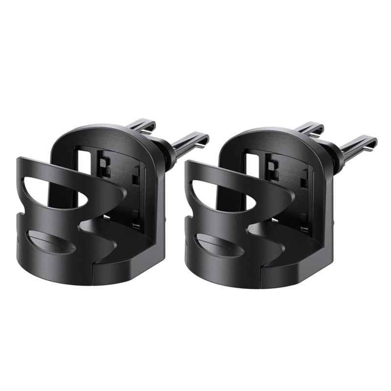 2Pcs Universal Car Cup Holder Vent Mount Air Vent Outlet Modern Aesthetic Design - Image 2