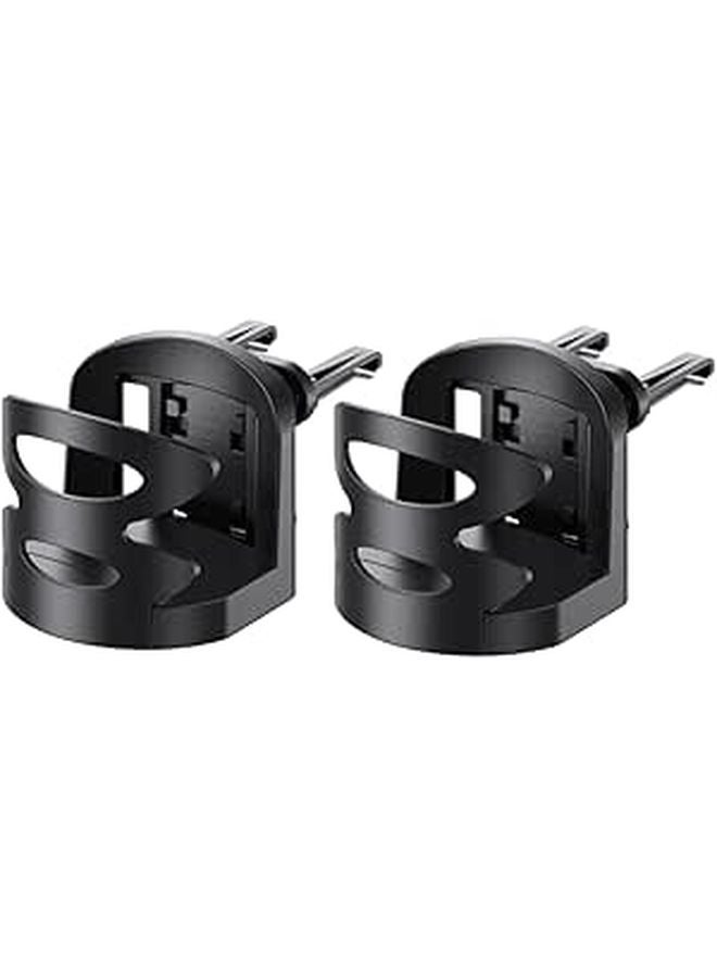 2Pcs Universal Car Cup Holder Vent Mount Air Vent Outlet Modern Aesthetic Design - Image 1