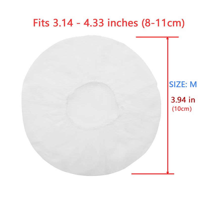 Geekria Geekria 100 Pairs Disposable Headphones Ear Cover for Over-Ear Headset, MRI Headset Earcup for Bulk Pack, Stretchable Sanitary Ear Pads Cover, Hygienic Ear Cushion Protector (M/White)  - Image 2