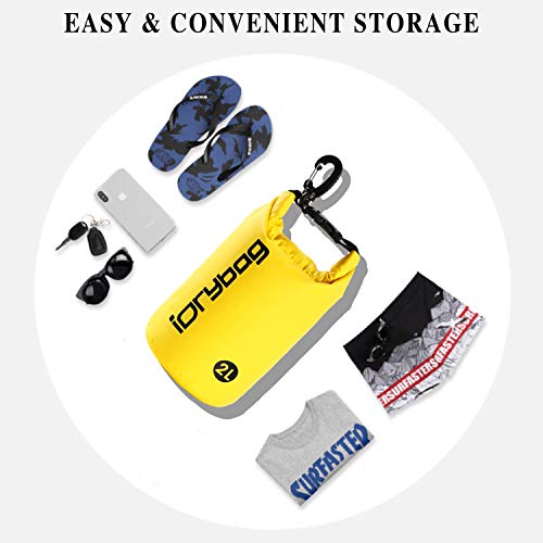 IDRYBAG Dry Bag for Kayaking Waterproof 2L/5L/10L/15L/20L, Small Dry Sack Waterproof Bag for Boating - Image 4