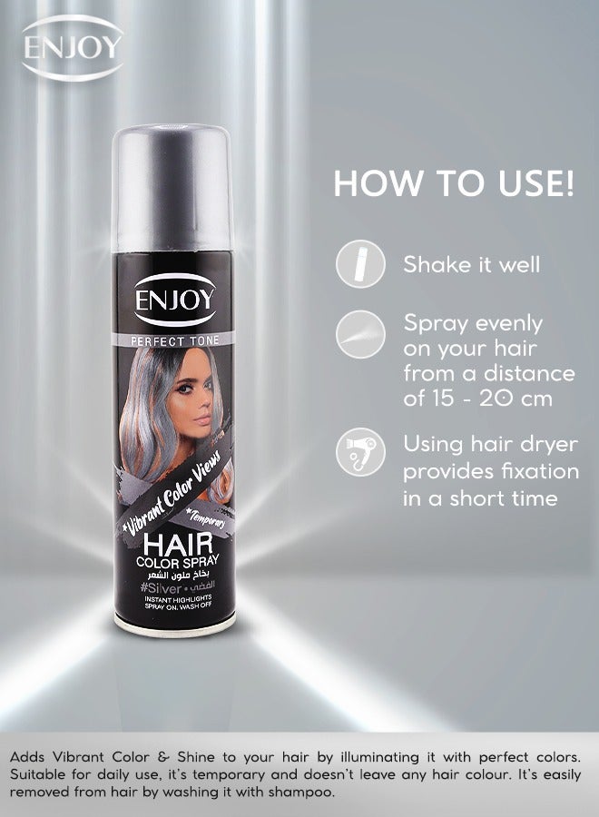 إنجوي "بخاخ صبغة الشعر الفضي 150 مل – لون جريء ولمعان فوري" - Image 2