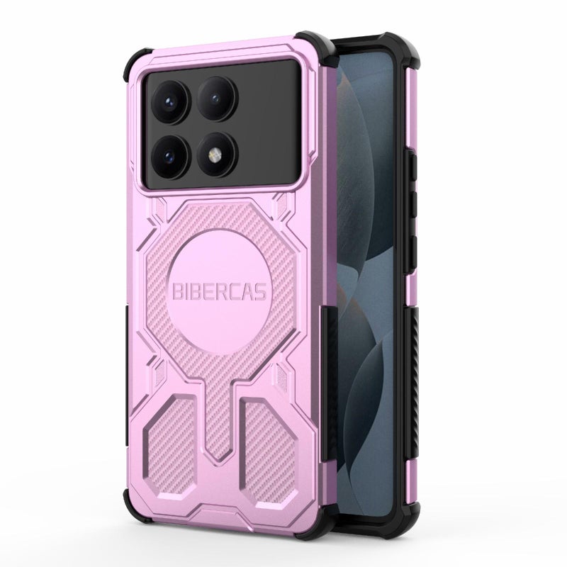 BIBERCAS For Redmi K70E Real Color Series Magsafe Shockproof Phone Case(Pink) - Image 1