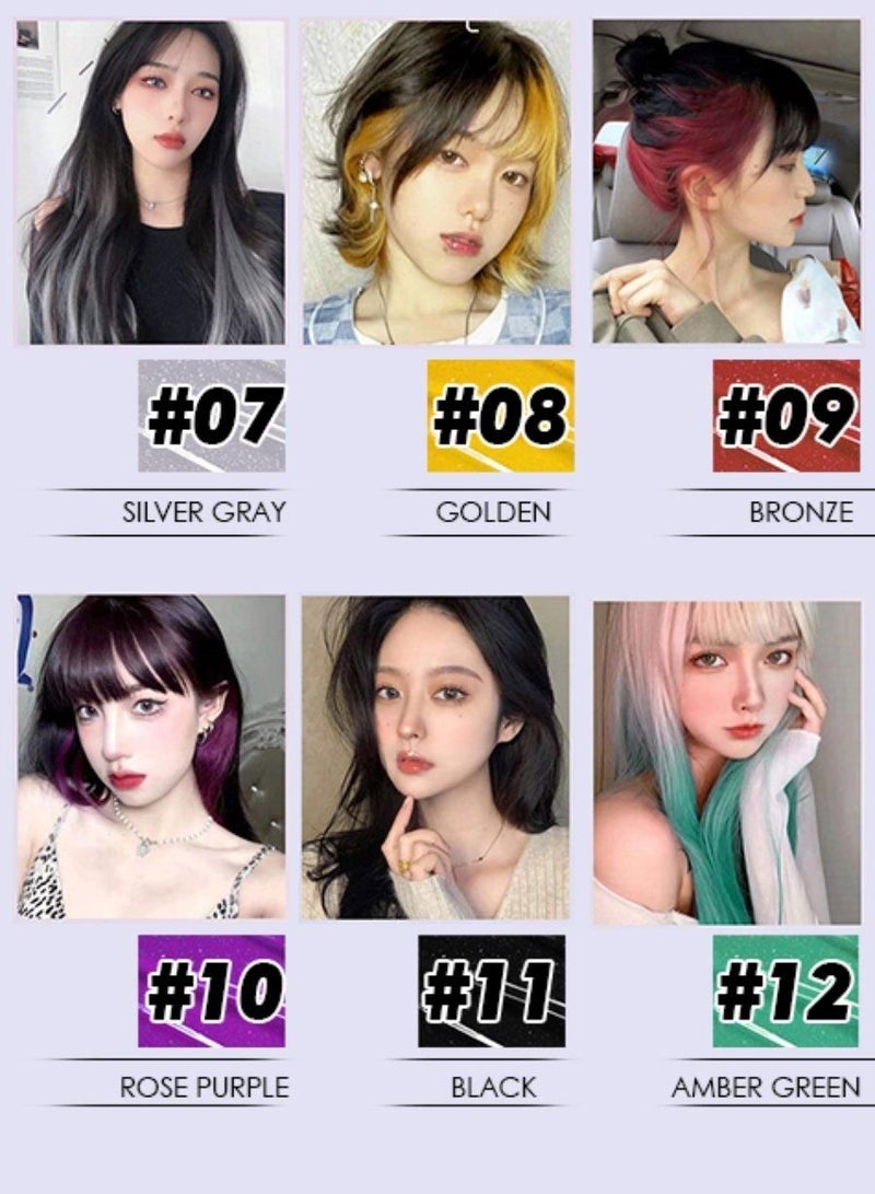 TEAYASON 6 Colors Temporary Hair Mascara Set Instantly Hair Color Non-toxic Salon Dye Hair Dyeing Mascara Washable Hair Color Chalk for Hair Dyeing Group B - Image 2