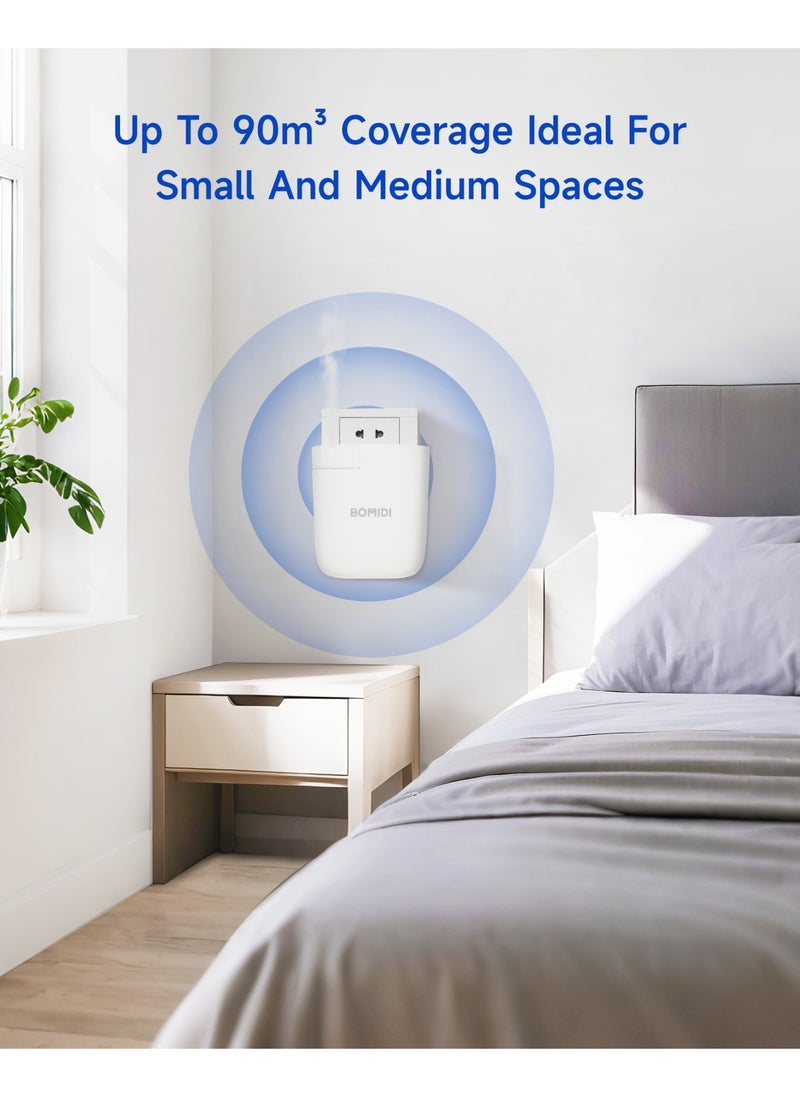 Waterless Aromatherapy Diffuser Nebulizer – 60 mL Essential Oil Diffuser for Home, Office, Spa, Yoga, Bedroom | USB & Bluetooth App Control | Venturi Air Pump, 3‑Speed Mist Modes, Ultra‑Quiet (< 41 dB), AD01-White