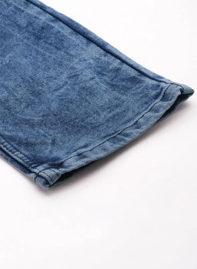 The Indian Garage Co Men Slim Straight Fit Solid Mid-Rise Stretchable Jeans