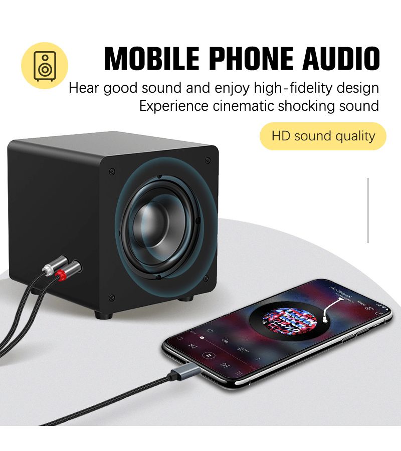 كابل سماعة Type C إلى 2RCA بطول 1 متر لأجهزة الكمبيوتر المحمولة والهواتف (للصوت) - Image 5
