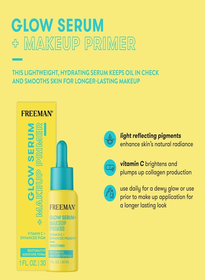 Freeman Glow Booster Serum + Makeup Primer, Lightweight Hydrating Face Serum, Face Primer For Long Lasting Makeup, Infused With Vitamin C, Brightens & Plumps Skin, 1.0 fl.oz./ 50 mL Bottle - Image 2