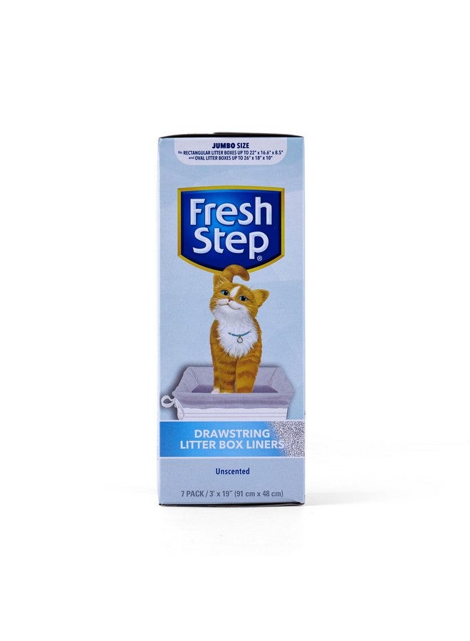 Fresh Step Drawstring Cat Litter Box Liners, Unscented, Jumbo Size, 36" x 19" - 7 Count | Kitty Litter Bags, Cat Litter Liners for All Cats to Keep Your Home Clean - Image 2