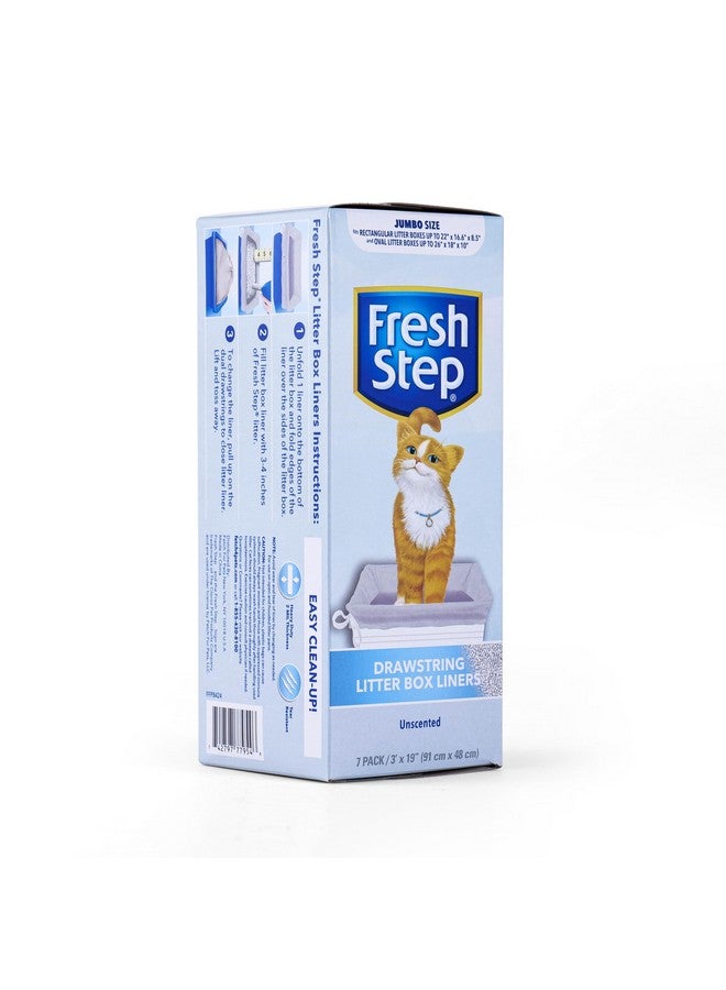 Fresh Step Drawstring Cat Litter Box Liners, Unscented, Jumbo Size, 36" x 19" - 7 Count | Kitty Litter Bags, Cat Litter Liners for All Cats to Keep Your Home Clean - Image 3