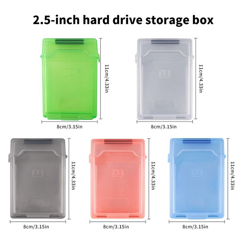 2.5 Inch Orange Hard Drive Storage Box for IDE SATA SSD Mechanical Drives Portable Dustproof Shockproof Scratch Resistant Bottom Open Plug In Type - Image 2