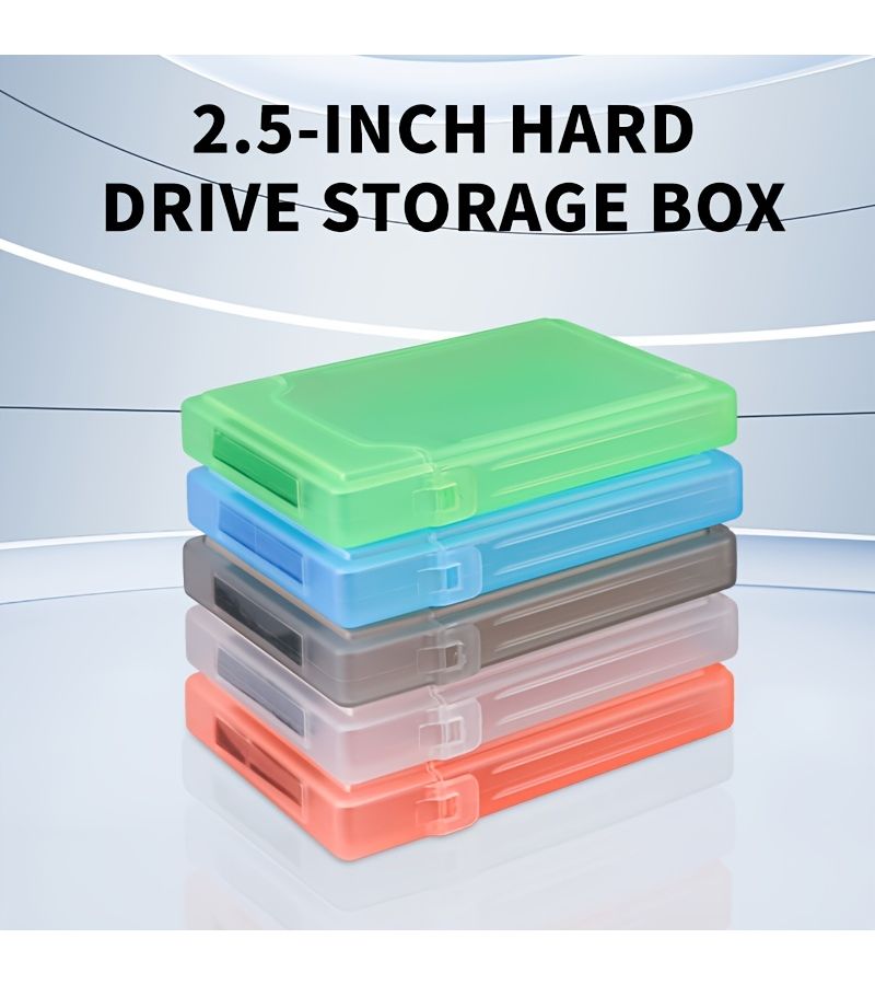 2.5 Inch Orange Hard Drive Storage Box for IDE SATA SSD Mechanical Drives Portable Dustproof Shockproof Scratch Resistant Bottom Open Plug In Type - Image 1