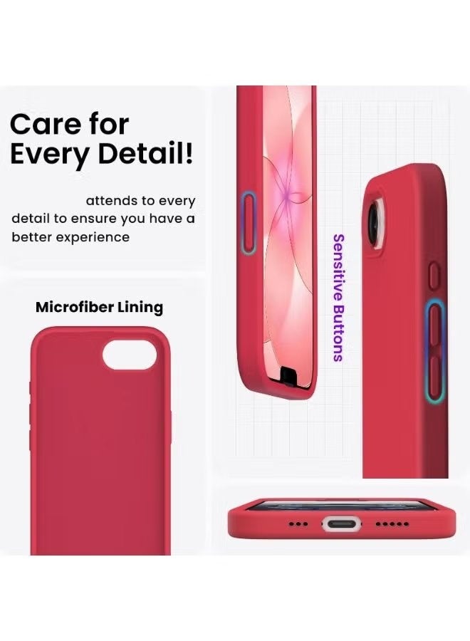Gulf Trend iPhone 17e Soft Liquid Silicone Case for 6.1 Inch, Premium Microfiber Lining, Shockproof Anti-Scratch Protective Phone Cover, Slim Flexible Lightweight Design, Raised Camera & Screen Bezel Protection, Anti-Fingerprint Finish, Non-Slip Comfortable Grip, Precision Cutouts, Durable Everyday Protection - Image 5
