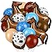 Hungdao 52 Pcs Western Party Horse Balloons Cowboy Decoration Kit Blue Brown Rodeo Farm Bandana Cowgirl Foil Latex Balloons Bulk for Baby Shower Birthday Arch Decor - Image 2