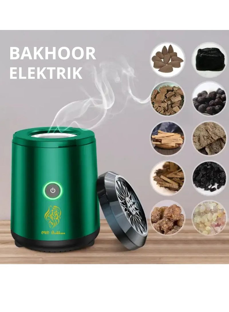 Oud Bukhoor جهاز بخور العود BK18 موزع توابل كهربائي محمول يعمل بالطاقة عبر USB لحرق البخور في المنزل والسيارة والسفر - Image 2