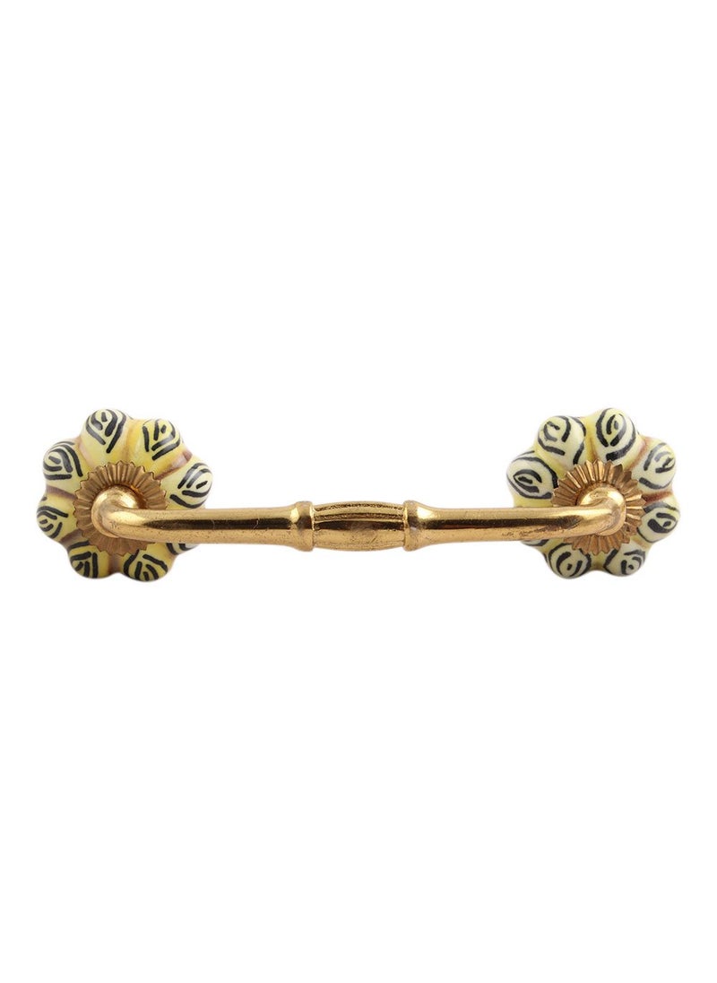 Indian-Shelf IndianShelf 1 Pack Multicolor Unique Drawer Handles Decorative Cabinet Pulls Gold Hardware 6 Hole to Hole BH318CK178 