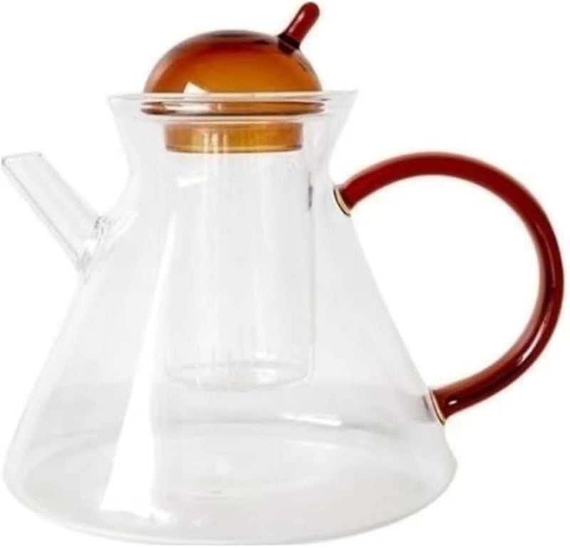 Coffeemaker Pots, Teapot Coffee Kettles Flower Heat Resistant Glass Teapot Set Teapot Coffee Pot