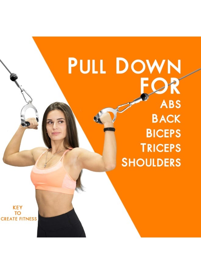 أم دي بادي مقبض سحب فردي على شكل حرف D - أداة أساسية لتمارين القوة المتنوعة - Image 3