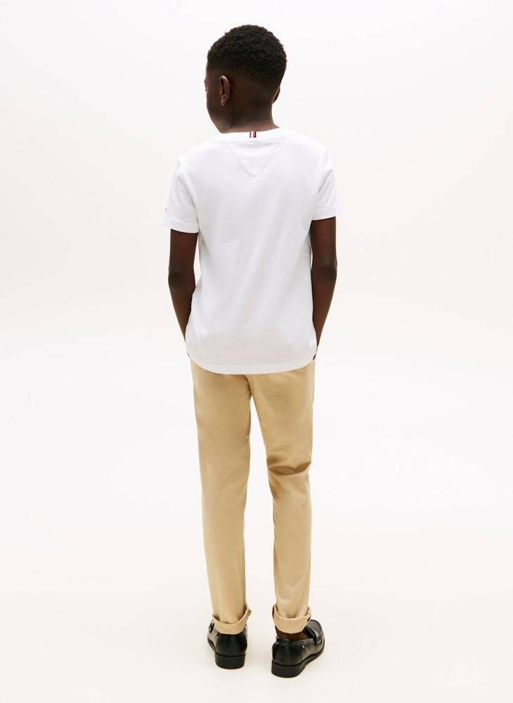 تومي هيلفيغر تيشيرت أطفال بطبعة علم بخط اليد بياقة دائرية - Image 2