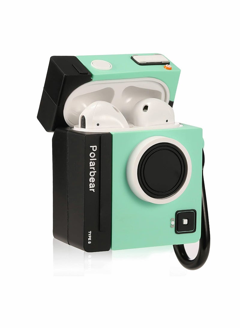 Kawaii Cartoon Camera Case for AirPods 1 & 2 - Soft Silicone Cover, Fun and Funny Design for Stylish Protection of Your AirPods.  - Image 1