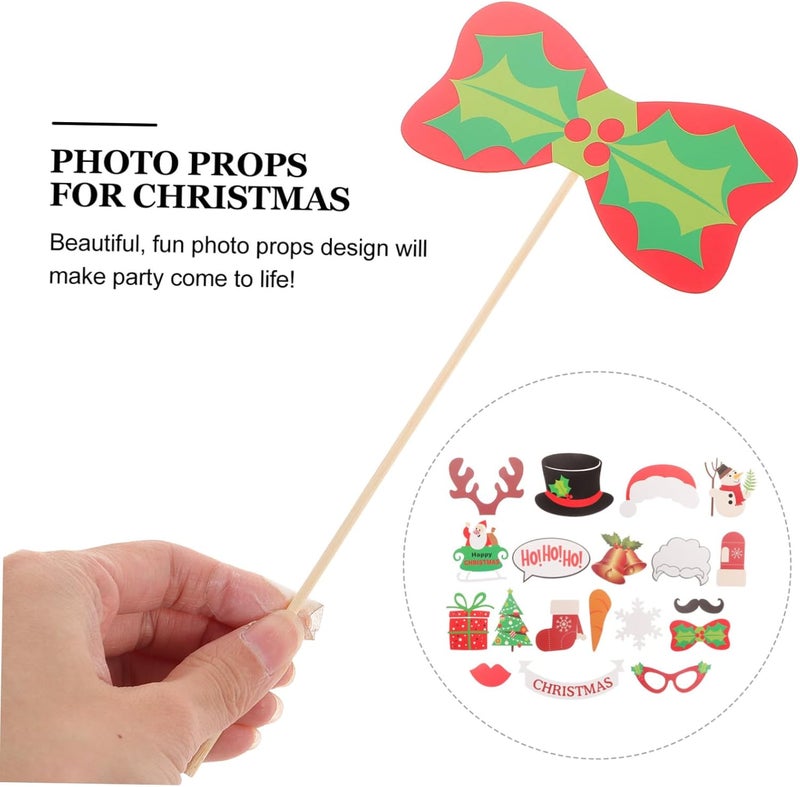 Amosfun 19pcs Christmas Snowman Doll Photo Props Gloves Bells Boots DIY Party Supplies - Image 5