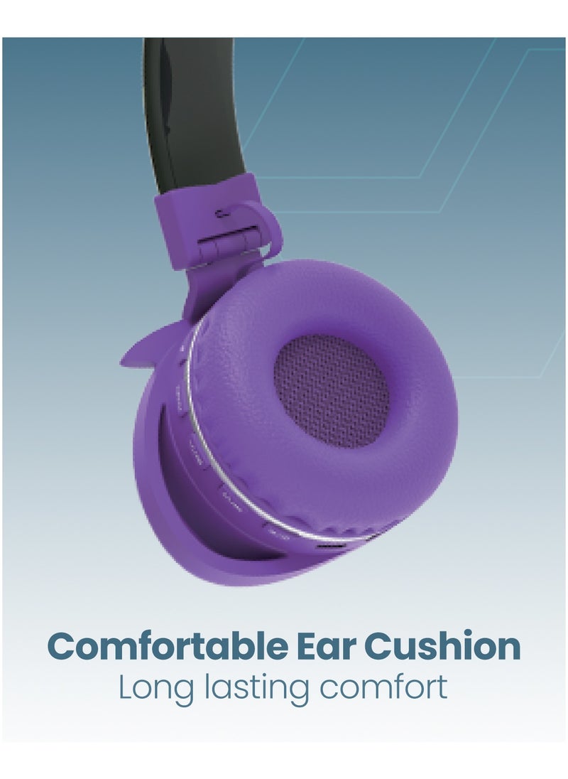 Moxedo - Moxedo Junior Wireless On-Ear Headphones for Kids Adjustable Foldable Design Stereo Headphone 90dB with Built-In Microphone Compatible for iPad/Phone/Tablet and Other Devices (Junior Koda) - Image 1