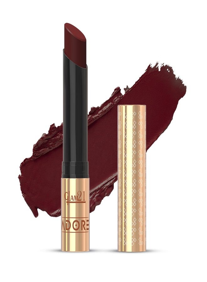 Glam 21 Glam21 Adore Creamy Matte Lipstick for Women, 3.5gm | Smudge & Transfer Proof | Intense Color & Bold Finish | Smooth & Light Weight | Up to 12H |Brown Espresso - Image 1