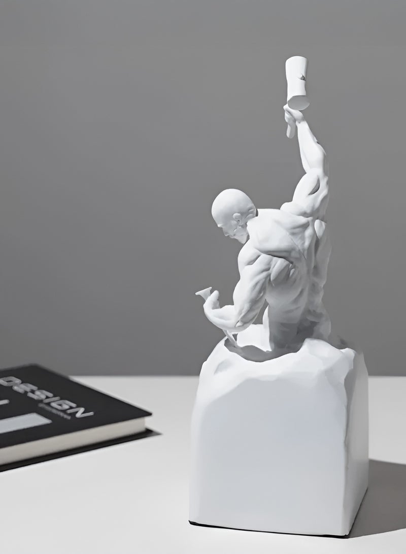 Self Carving Inspirational Resin Statue for Bookshelf Decorative Objects Bedroom  - Image 3