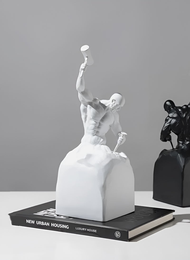 Self Carving Inspirational Resin Statue for Bookshelf Decorative Objects Bedroom  - Image 5