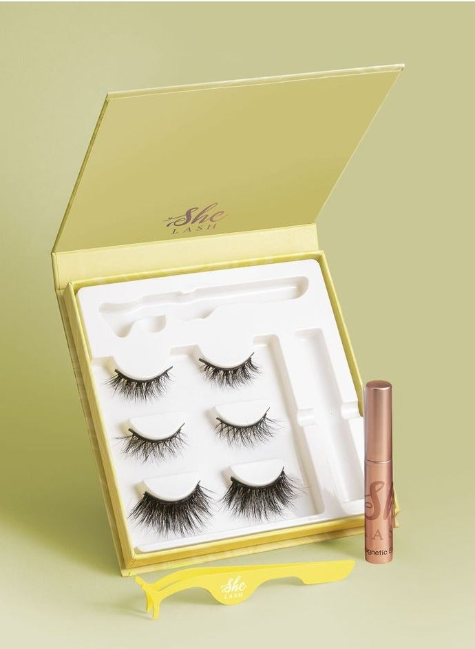 شي لاش رموش اصناعية – شرائط حجم كامل خفيفة لمظهر أنيق طبيعي وساحر - Image 3