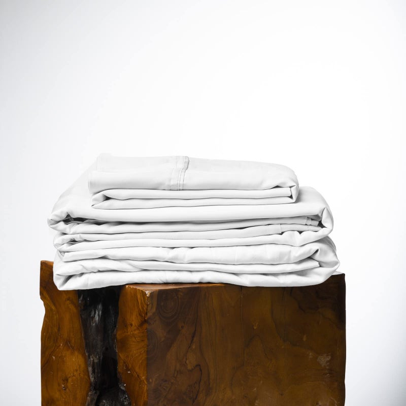 Olive  Crate Eucalyptus Sheets Set  Cooling Sheets for Hot Sleepers  100 Organic Tencel Lyocell  Full Size  Hypoallergenic MoistureWicking  Deep Pockets  Soft Durable 54 x 75 White Snow