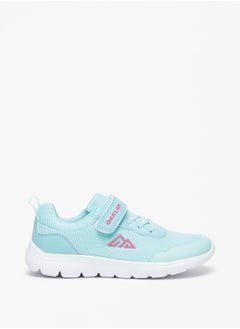 Girls Logo Print Sports Shoes with Hook and Loop Closure