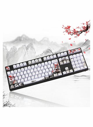 Rubber Keycaps Set, 110 Keys PBT Keycap, Anti-Slip Texture Dye-Sublimation Plum Blossom Cherry Profile Key Cap, DIY Mechanical Keyboard Keycap Set for Mechanical Keyboard - pzsku/Z962AE577F3C45F5718AEZ/45/_/1667553962/156734f7-42ee-4885-b220-5c7f465bfbf5