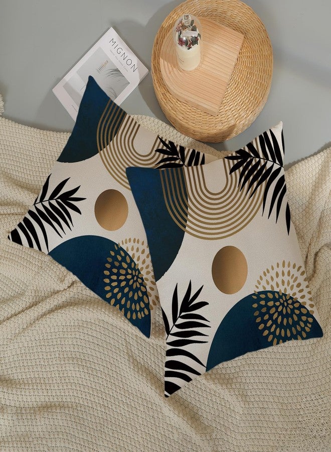 OFIRD Boho Pillow Covers 20x20 Set of Mid Century Black Gold Navy Blue Geometric Throw Pillow Covers Outdoor Decor, Abstract Modern Bohemian Farmhouse Linen Decorative Cushion Cover for Home Sofa - Image 5