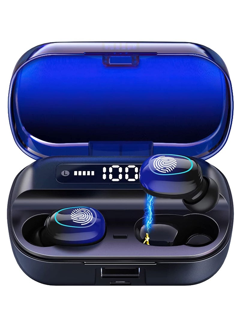 Bluetooth Headphones True Wireless Earbuds Touch Control Charging Case IPX7 Waterproof Stereo Earphones Bluetooth 5.1 Deep Bass Ear Buds Built-in Mic - Image 1